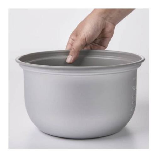 Back. Zojirushi - Zojirushi Rice Cooker and Warmer, 5.5-Cup (Uncooked) Bundle with Washing Bowl - Gray.
