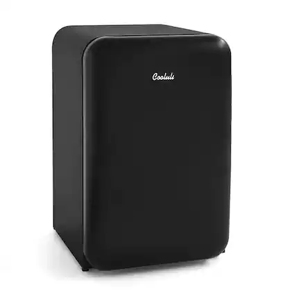 Front. Cooluli - Curve 3.8 cuft Freestanding Compressor Fridge - Black.