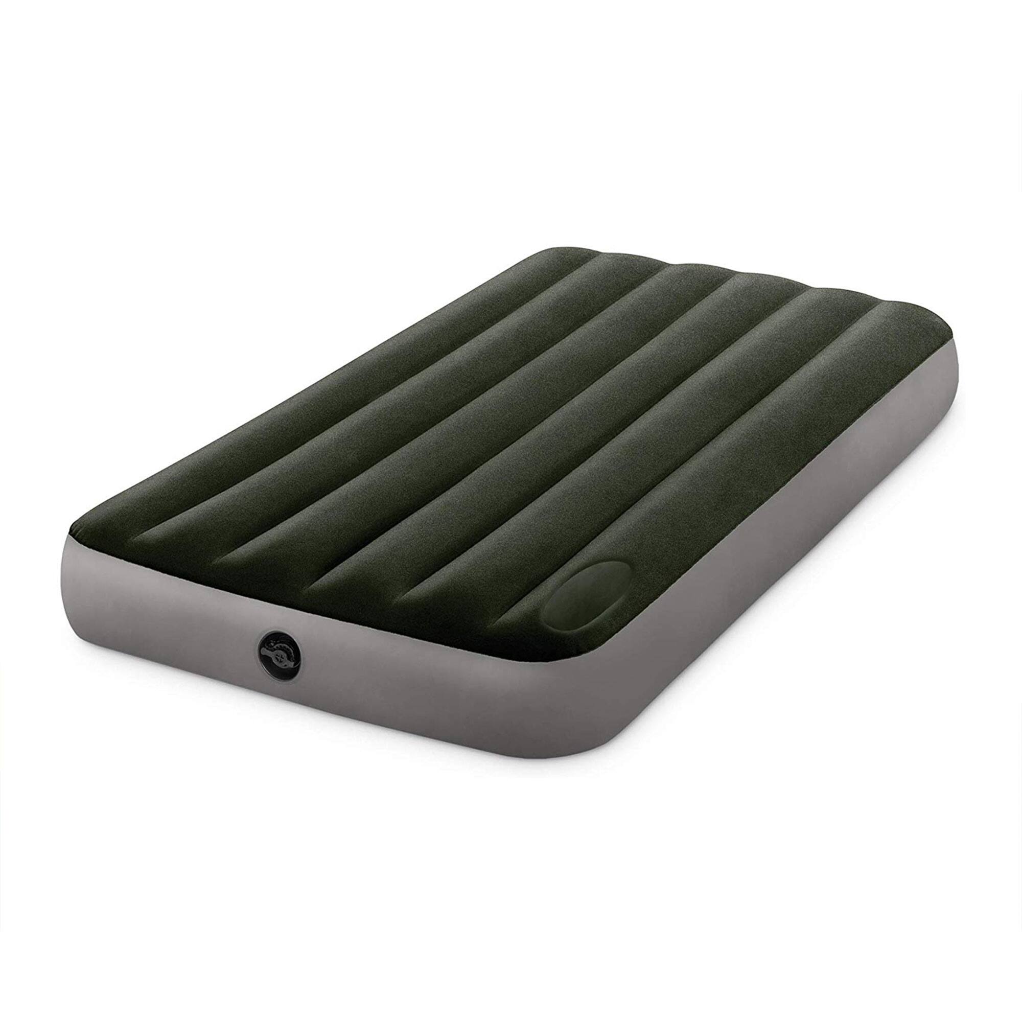 Alt View 4. Intex - Intex Dura-Beam Standard Series Downy Airbed with Built-In Foot Pump, Full Size - Green.
