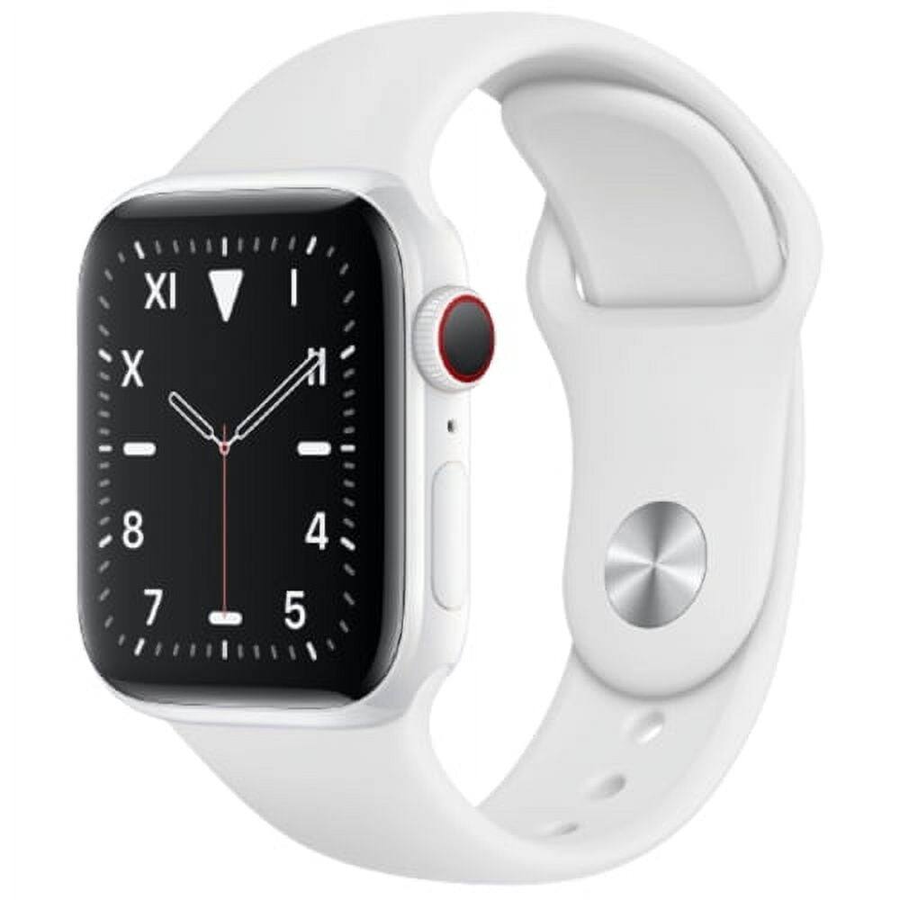 Refurbished Excellent - Apple Watch Series 5 Ceramic 44mm A2095 (GPS + Cellular) - White - (2019)