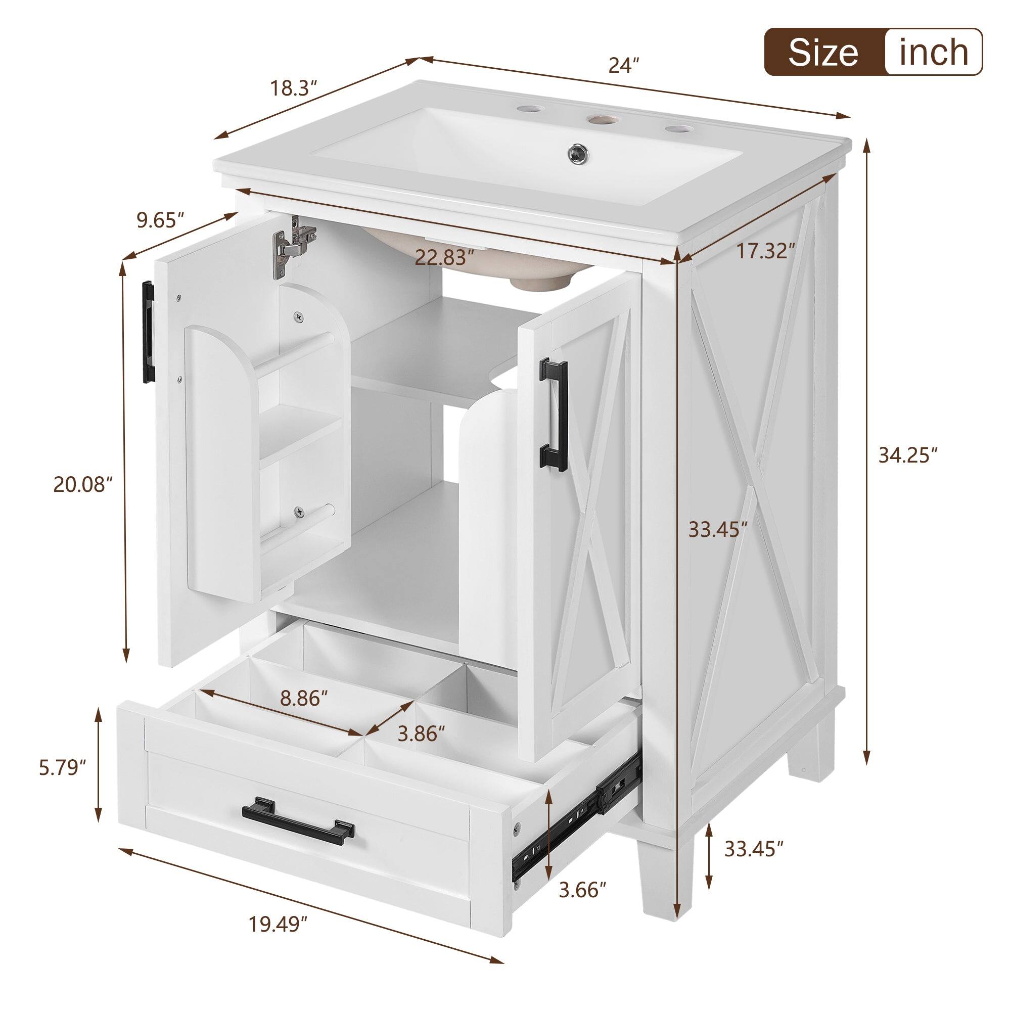 - 18.3" x 24"
- 9.65" x 22.83"
- 17.32" x 34.25"
- 20.08" x 33.45"
- 5.79" x 19.49"
- 8.86" x 3.86"
- 3.66" x 33.45"
- 34.25" x 33.45"