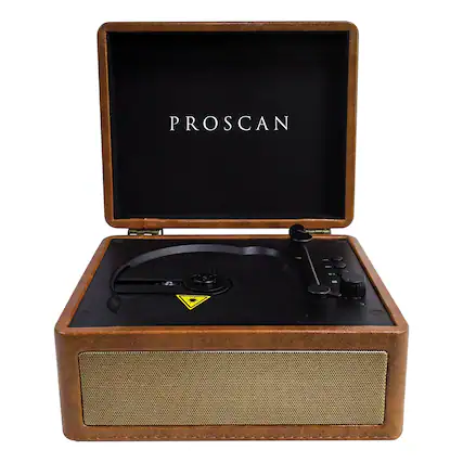 Front. Proscan - Proscan Prcd699bt-brown Portable Suitcase-style Bluetooth Cd Player (brown) - brown.