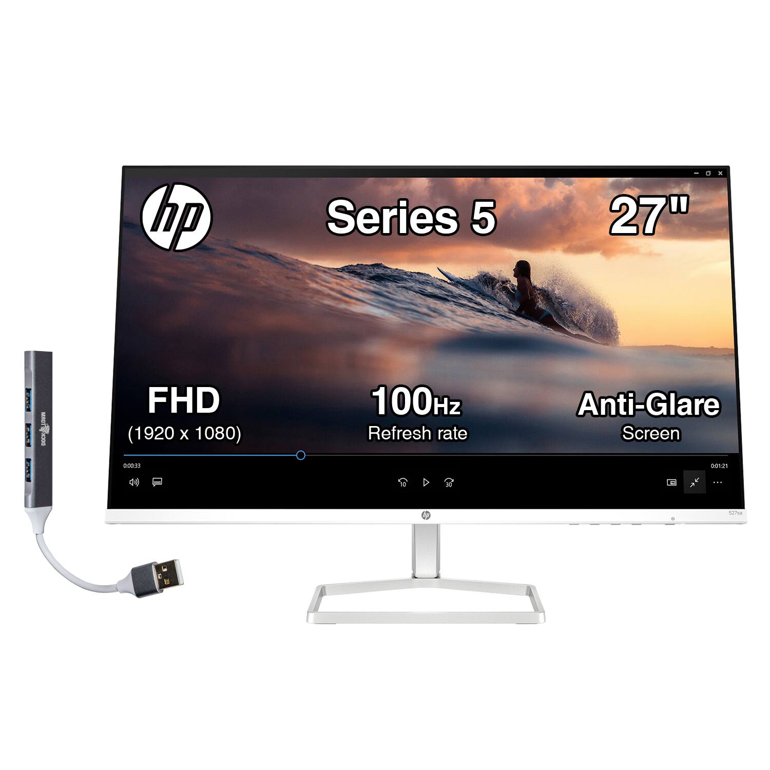 hp Series 5 27" : wPT.00 I FHD (1920 x 1080) 100Hz Refresh rate Anti-Glare Screen