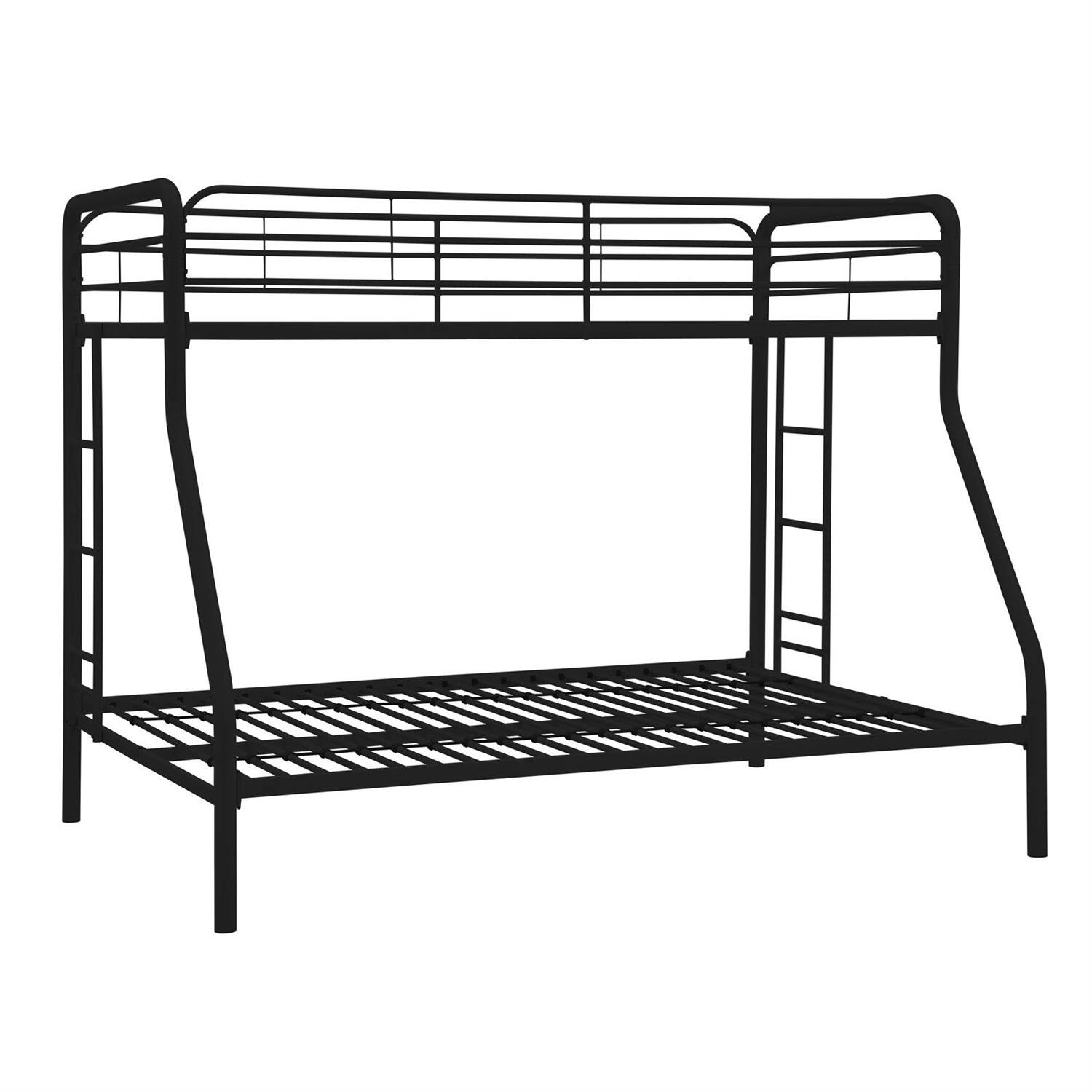 Left. Hivvago - Hivvago Twin over Full size Bunk Bed in Sturdy Metal - Black.