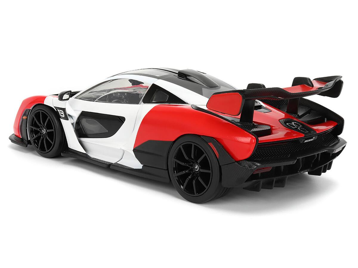 Back. Jada - McLaren Senna Red and White with Carbon Hood and Top "HyperSpec" Series 1/24 - Red and White.