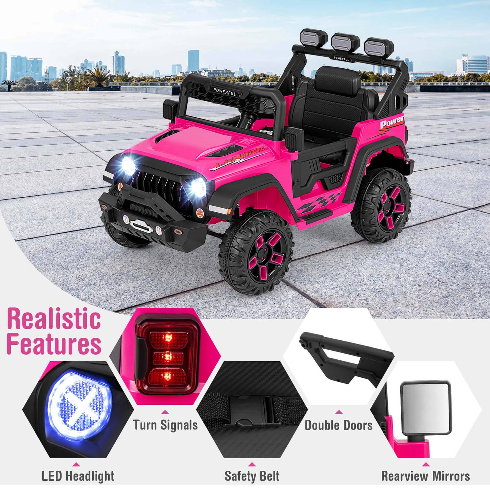 Realistic Features

- LED Headlight
- Turn Signals
- Safety Belt
- Double Doors
- Rearview Mirrors