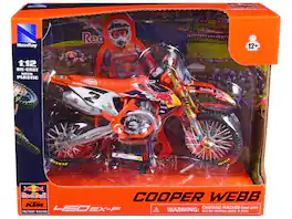 KTM 450 SX-F Motorcycle #2 Cooper Webb "Red Bull KTM Factory Racing" 1/12 Diecast Model by New Ray