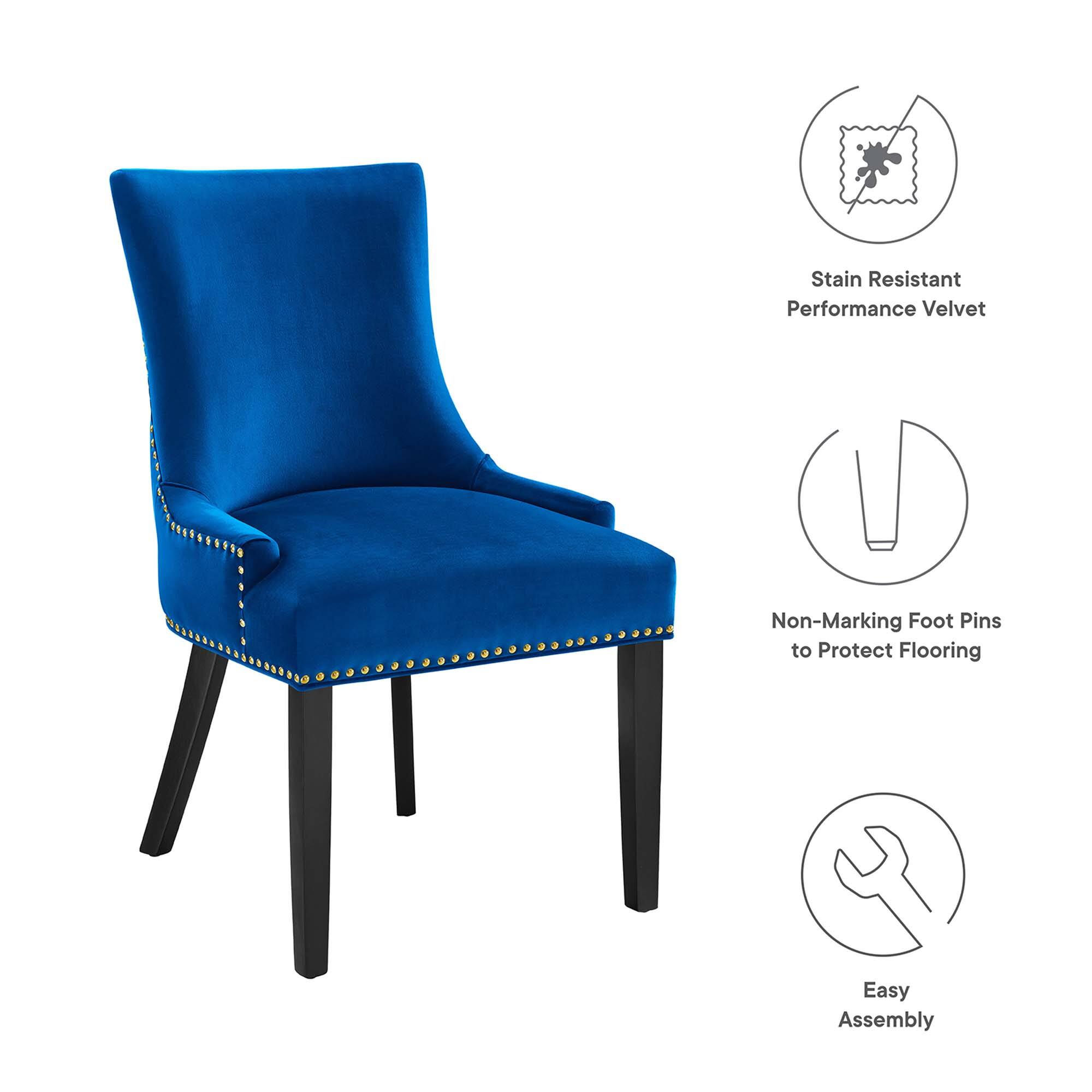 - Stain Resistant Performance Velvet
- Non-Marking Foot Pins to Protect Flooring
- Easy Assembly