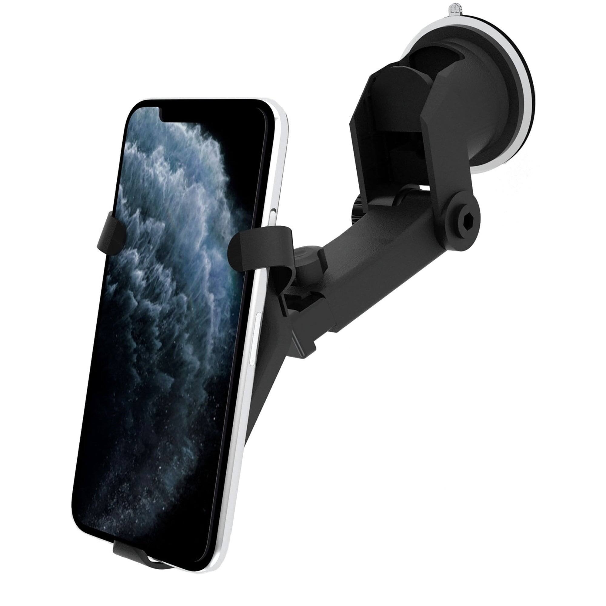 Alt View 1. Keyscaper - Utah Mammoth Linen Print Wireless Car Charger - Black.