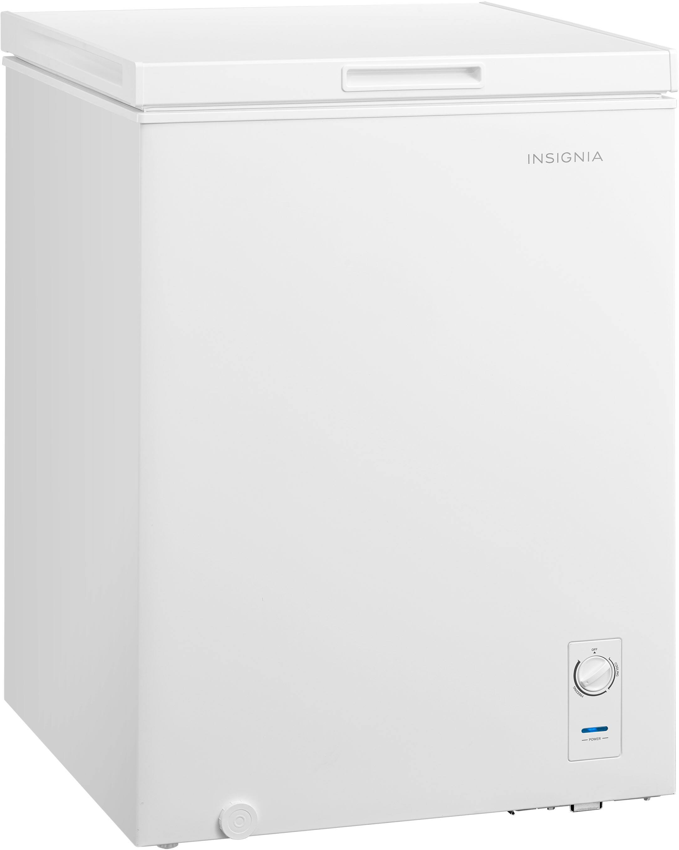 Alt View 5. Insignia™ - 5 Cu. Ft. Garage-Ready Chest Freezer - White.