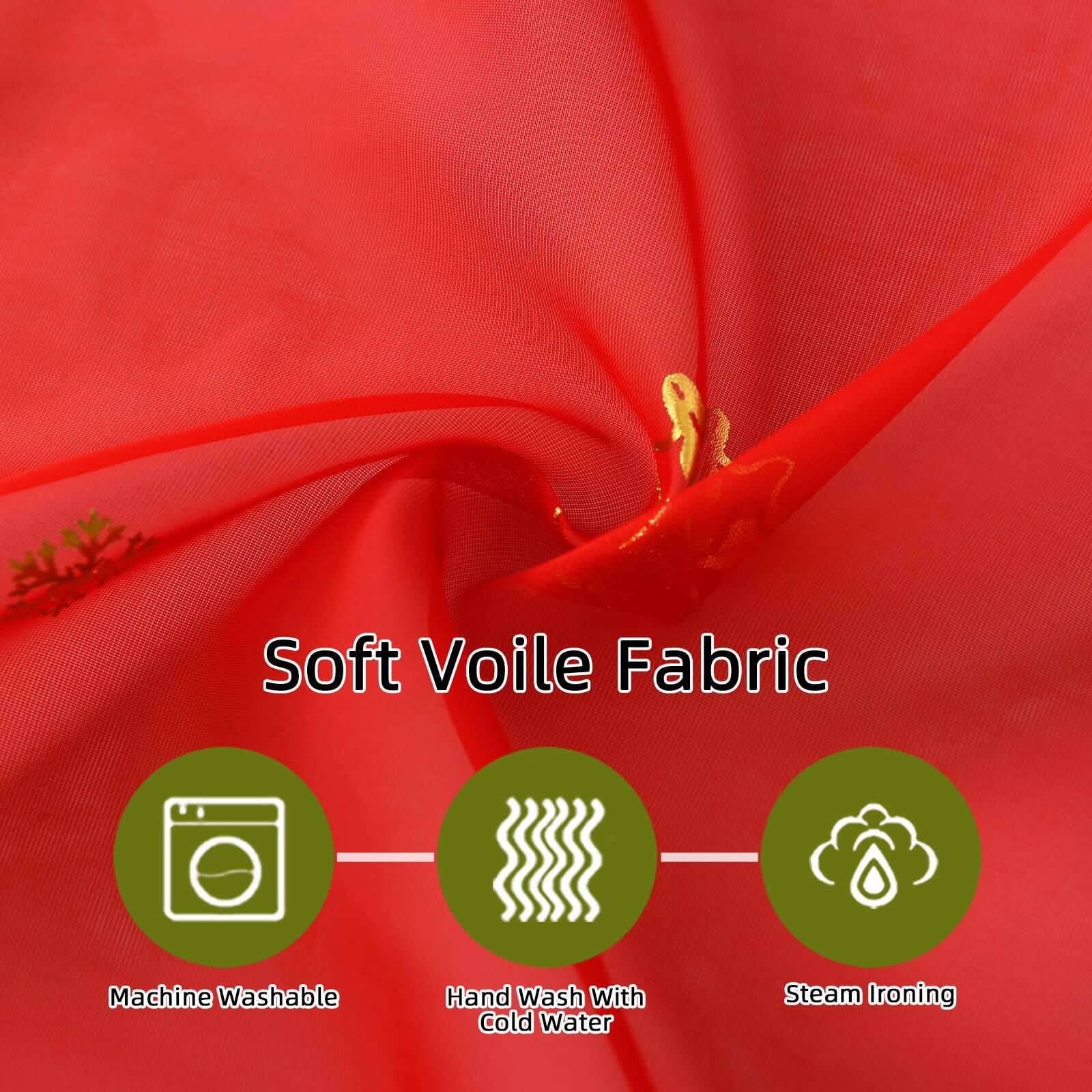 Soft Voile Fabric

- Machine Washable
- Hand Wash With Cold Water
- Steam Ironing