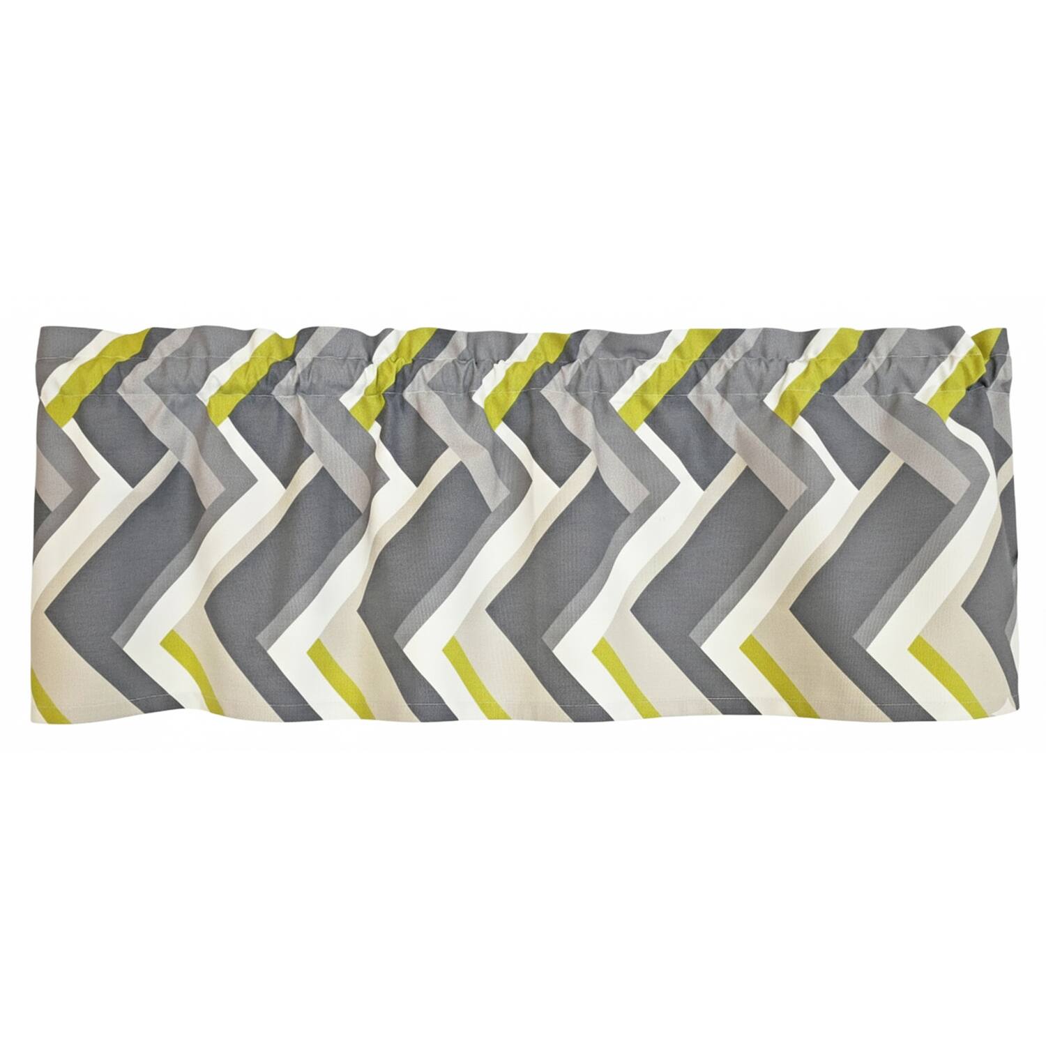 Left. RLF Home - RLF Home 100% Cotton High Quality Legit Tailored Window Valance with 1.5" Rod Pocket 50" W X 12" L Gray - Gray.