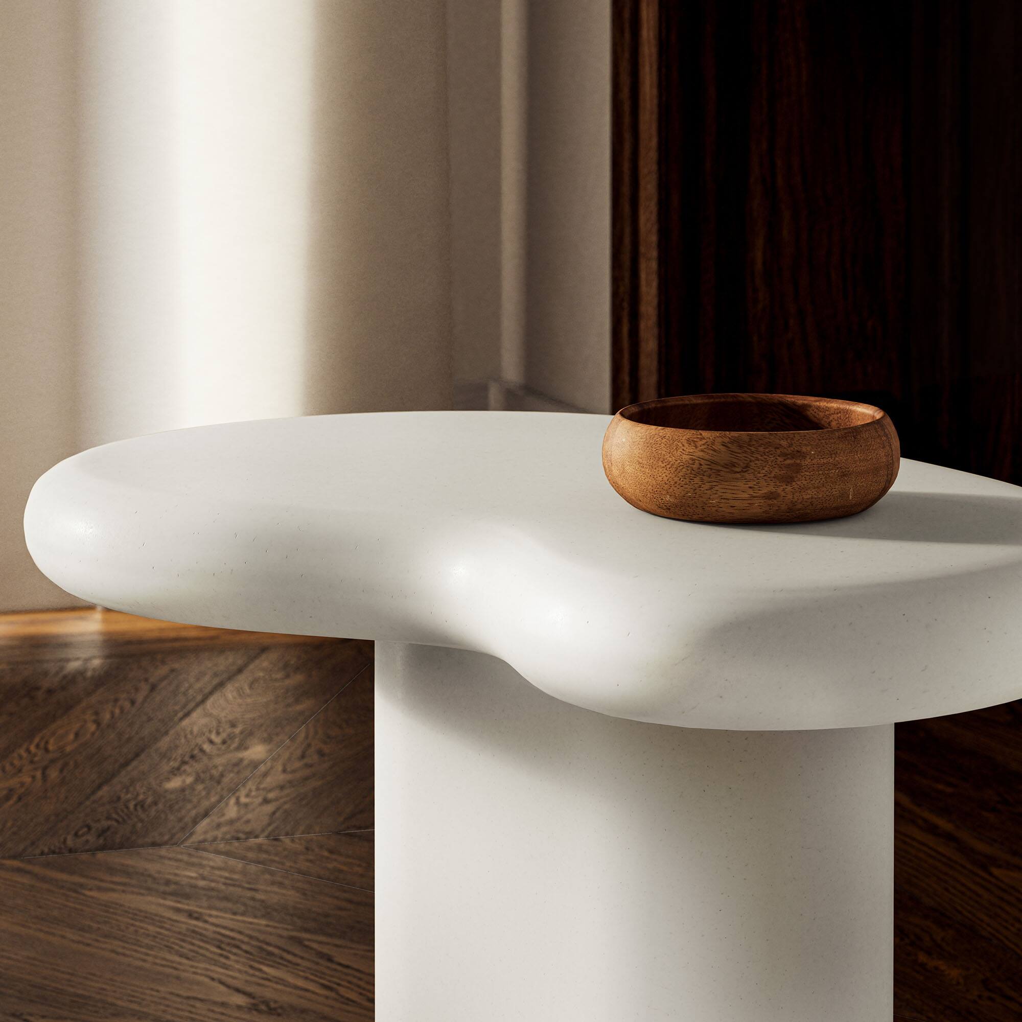 Alt View 2. Modway - Elowen Outdoor Patio Side Table by Modway - White.