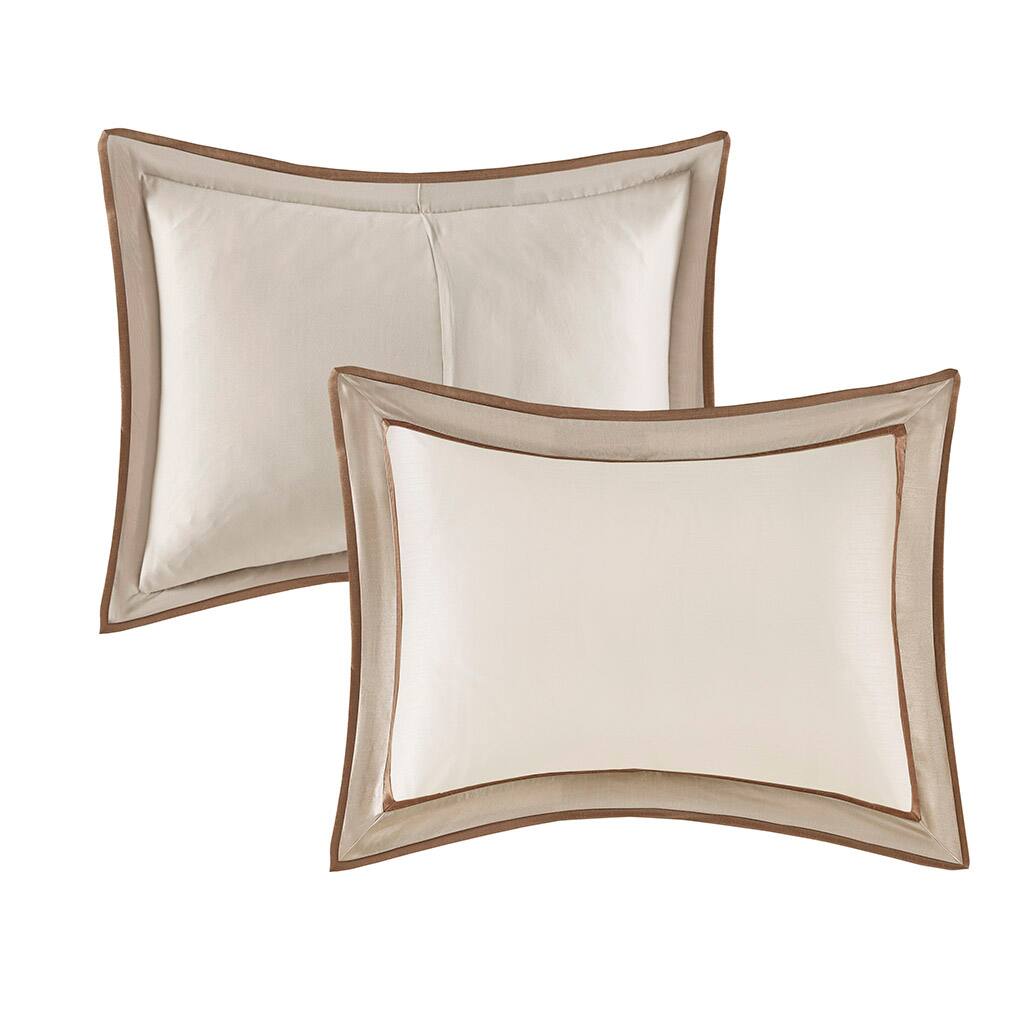 Alt View 3. Gracie Mills - Gracie Mills Elsie Transitional Colorblock 7-Piece Comforter Set - Taupe/Brown.