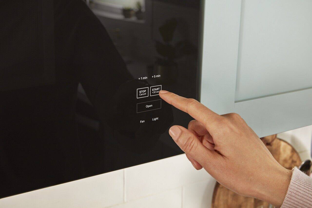 Alt View 17. Whirlpool - 1.1 Cu. Ft. Over-the-Range Microwave with Flush Built-in Design - Black Stainless.