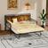 Alt View 5. Winado - Twin Daybed with Trundle Bed Sofa DayBed with LED Light & Charing Station Upholstered Bed Frame with Storage Headboard - Black & Industrial Brown.