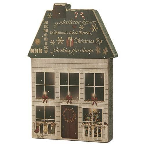 BreeBe - *Christmas House - Green, Ivory