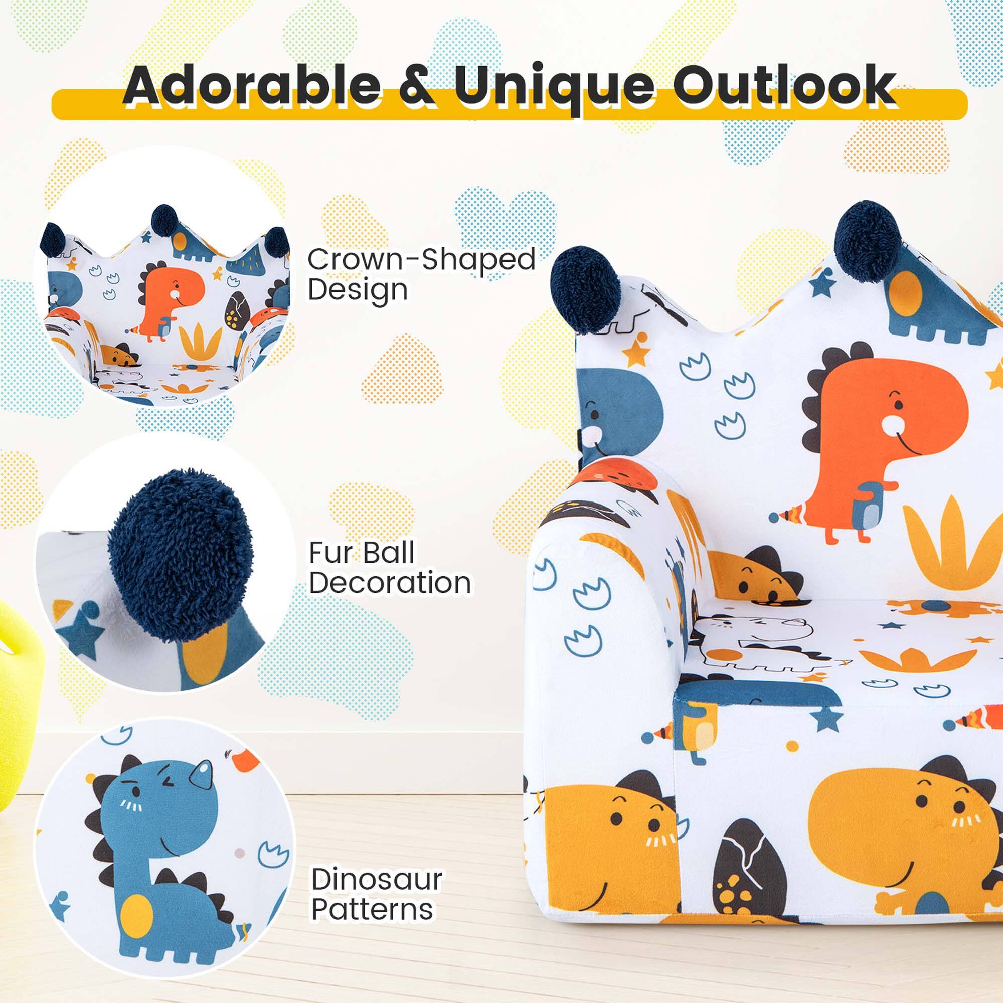 Adorable & Unique Outlook

Crown-Shaped Design

Fur Ball Decoration

Dinosaur Patterns