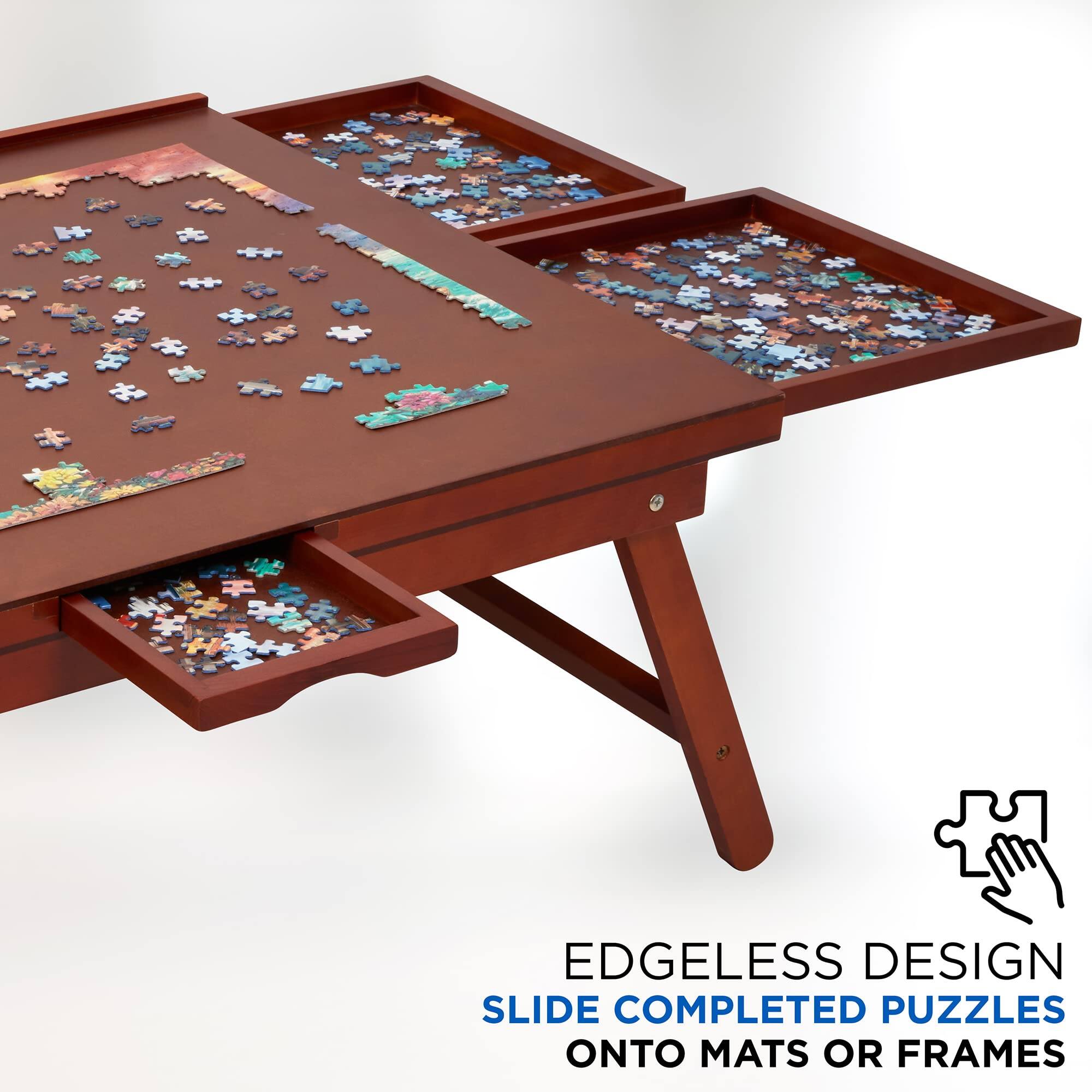 EDGELESS DESIGN
SLIDE COMPLETED PUZZLES ONTO MATS OR FRAMES