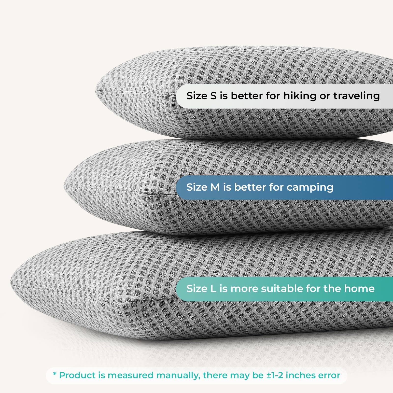 Size S is better for hiking or traveling  
Size M is better for camping  
Size L is more suitable for the home  

*Product is measured manually, there may be ±1-2 inches error