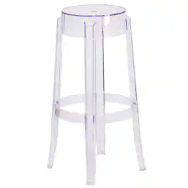 Flash Furniture - Laney 29.75'' High Transparent Barstool - Clear