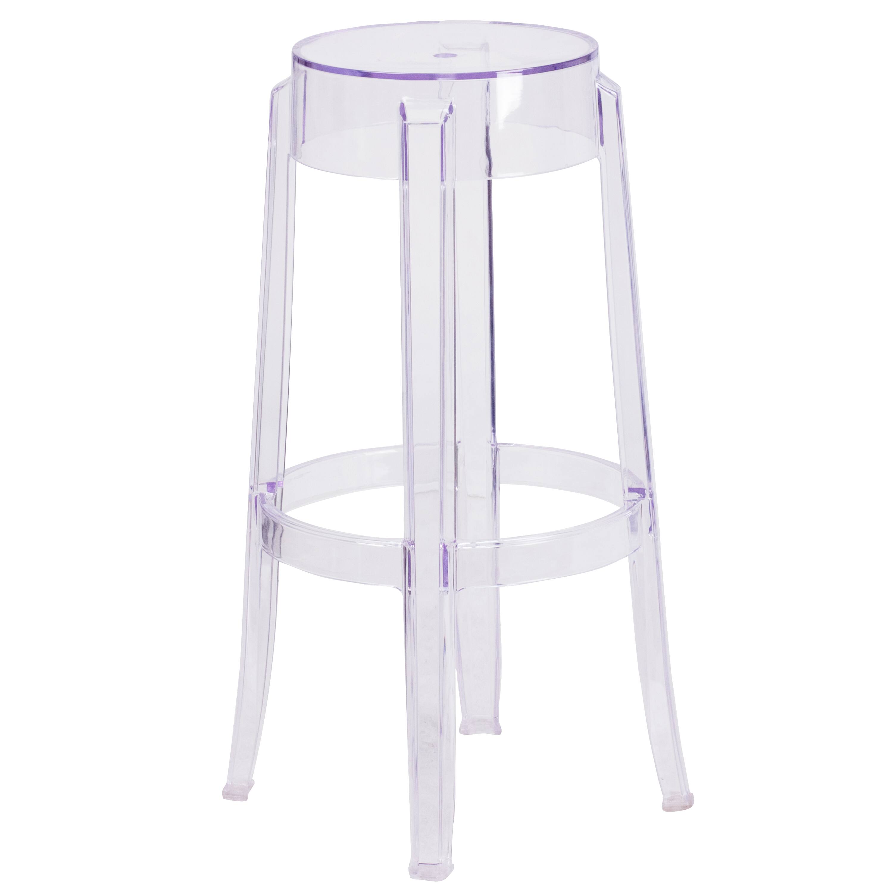 Alt View 1. Emma + Oliver - 29.75'' High Transparent Barstool - Clear.