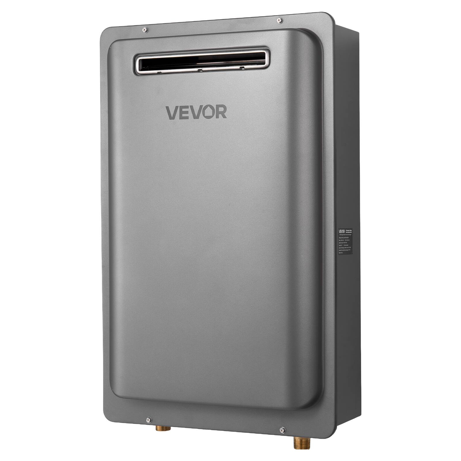 Alt View 5. VEVOR - Gas Tankless Water Heater, 8Gal Outdoor 191000 BTU Instant Hot Water Heater, Smart Temperature Control - Gray.