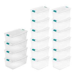Sterilite - 106-Quart Latching Storage Box (4-Pack) & 64-Quart Container (12-Pack)