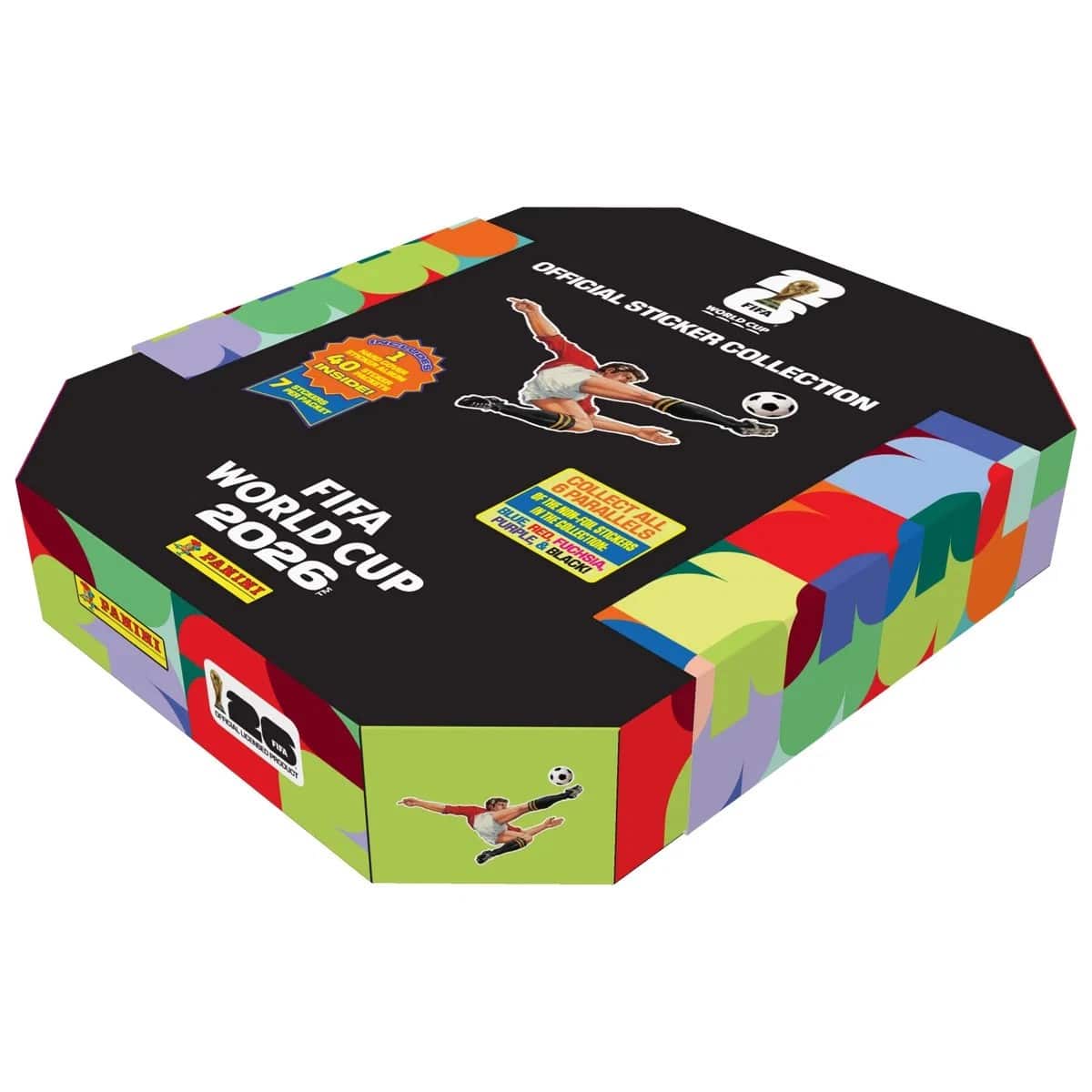 Panini - FIFA World Cup 2026 Sticker Stadium Box with Hardcover Album, 40 Packs & Lenticular Card