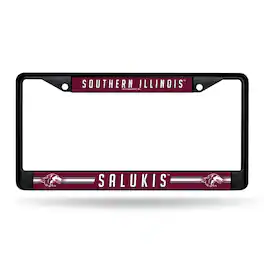 Rico Industries - Southern Illinois Salukis Black Metal License Plate Frame - Multi
