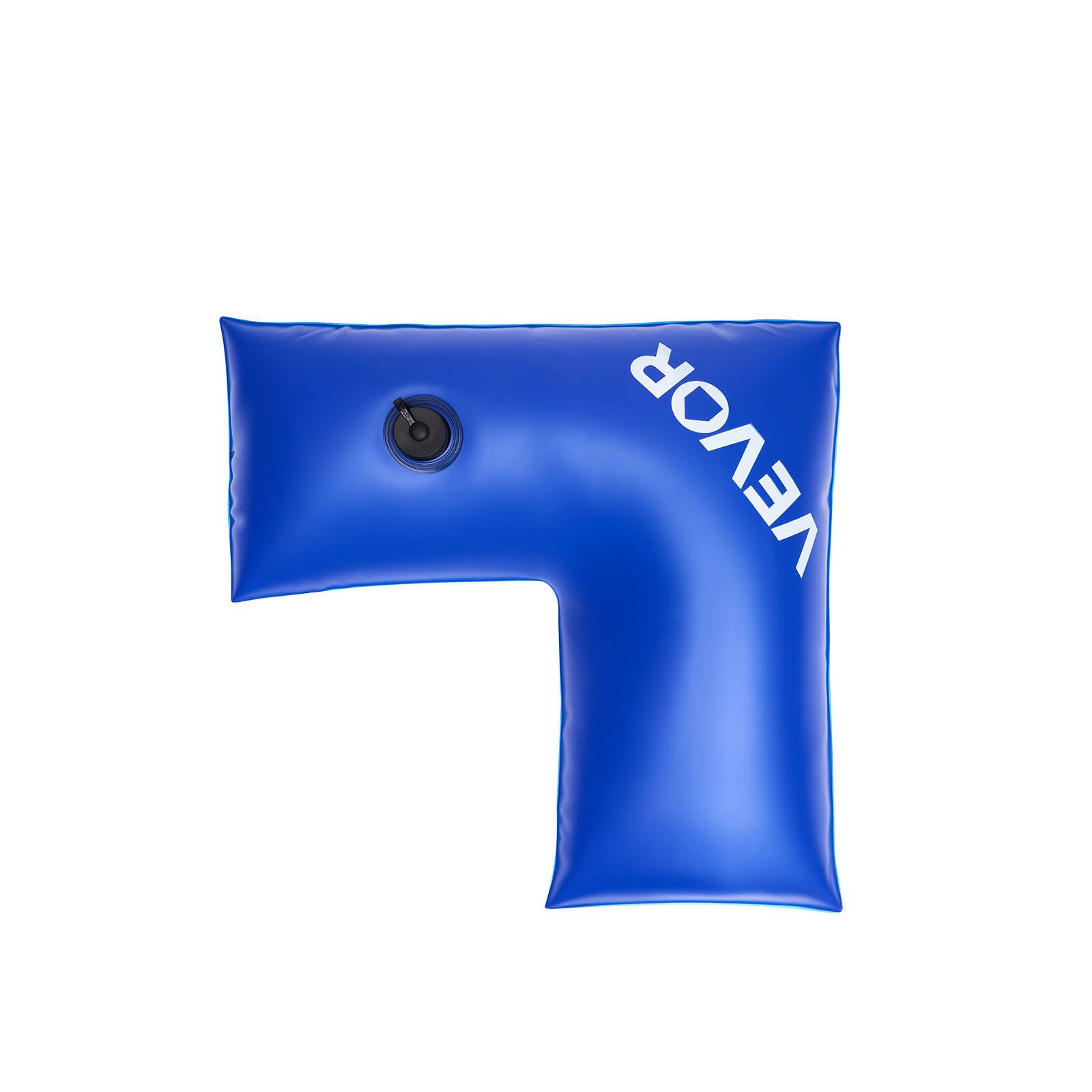 Alt View 5. VEVOR - Set of 6 Pool Cover Water Bags and 4 Corner Tubes, 8 Ft Single Chamber Design, 0.4mm Thick PVC with Leak-Resistant Valve - Dark blue.