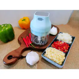 PARKER SLATER - Electric Garlic Chopper, 250ml USB Rechargeable Mini Food Processor for Vegetables, Meats, Spices - Green