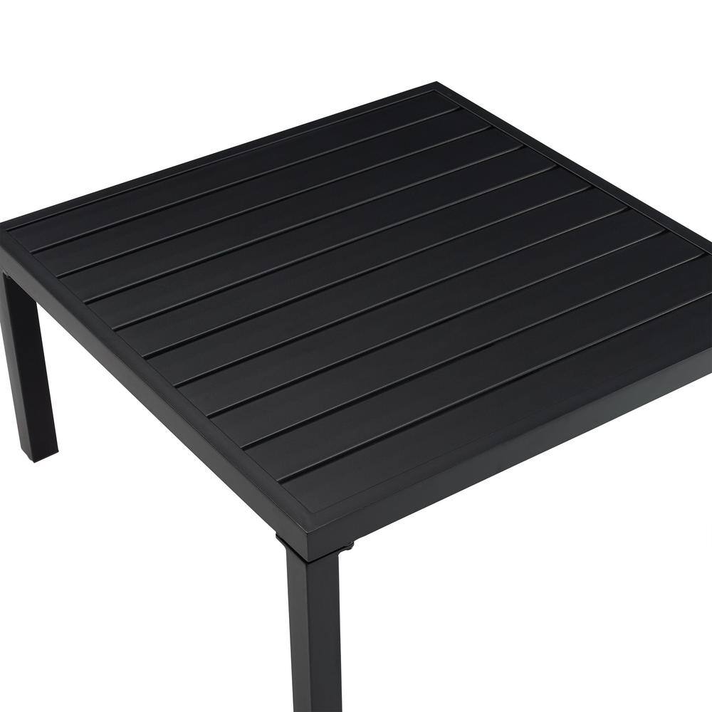 Angle. Crosley Furniture - Piermont Outdoor Sectional Coffee Table - Matte Black.
