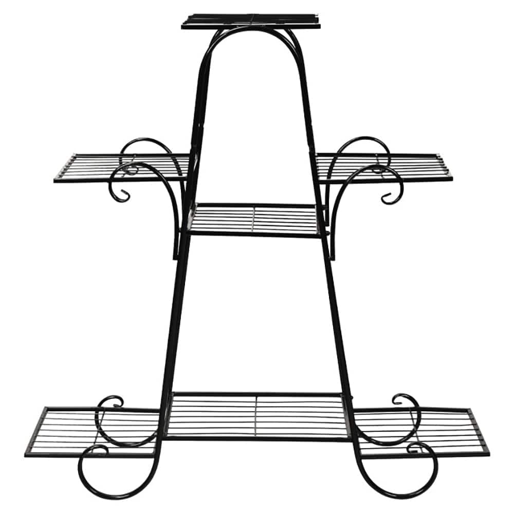 Kadyn - Raised Planter Stand, Large Space Flower Rack Shelf,7 Tier Metal Patio Plant Stand