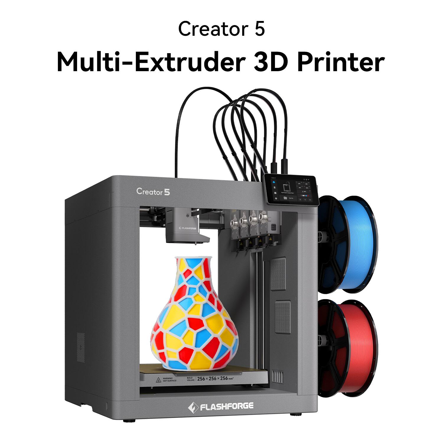 Flashforge Creator 5 4 Toolhead Changer 3D Printer, Multi Color