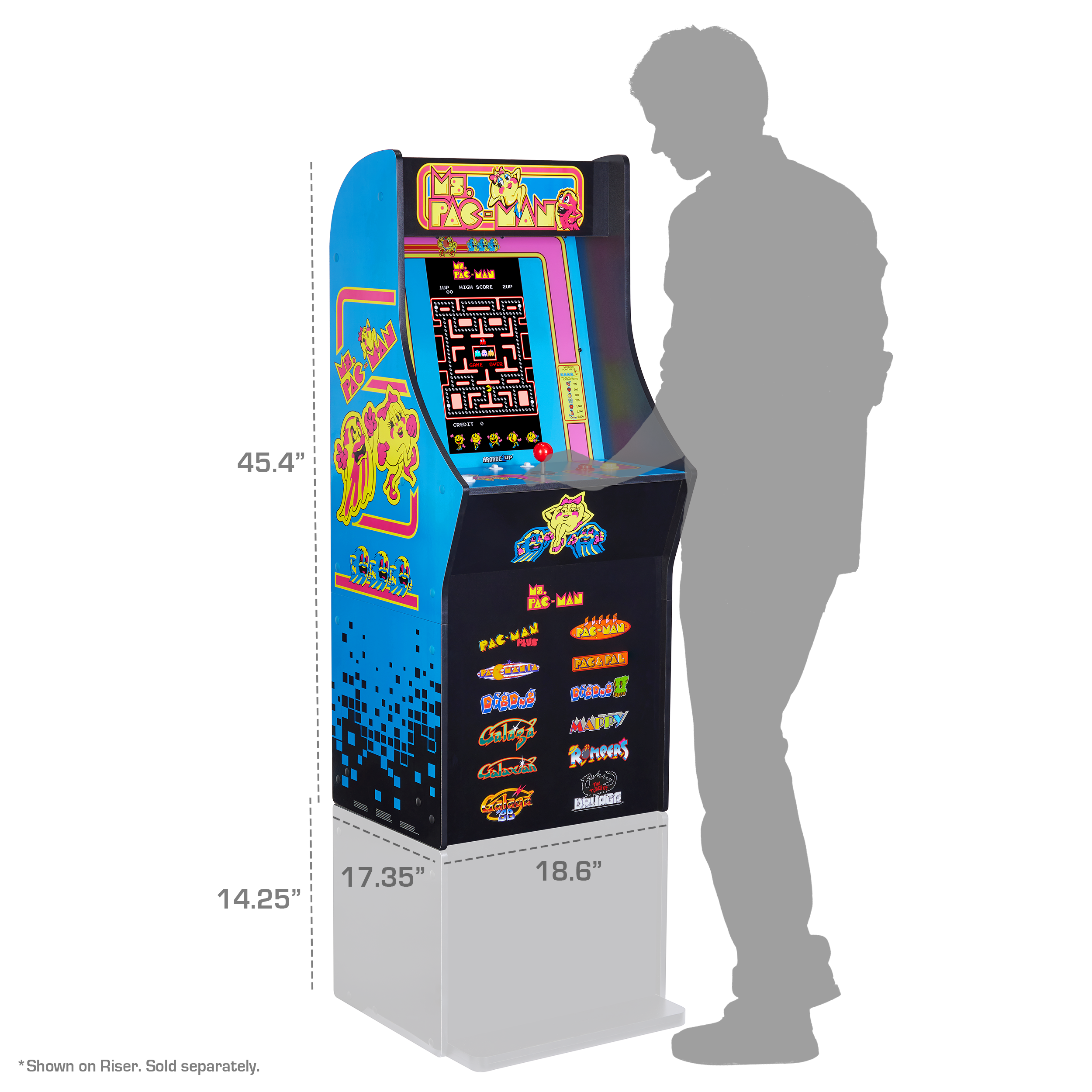 MZ. PAG-MAN 0 - Tat MEE - -- - : I PS w........k. | - I I - | - . S - ME. FAC-MAM .aItE PAC-MAM PAC-MAU PARE FCT ET PICKPIL RED8 BOI MATY Caldge Galochs RINGERS Ge DRsidOA 17.35" BAs 18.6" C Ceoe m

*Shown on Riser. Sold separately.