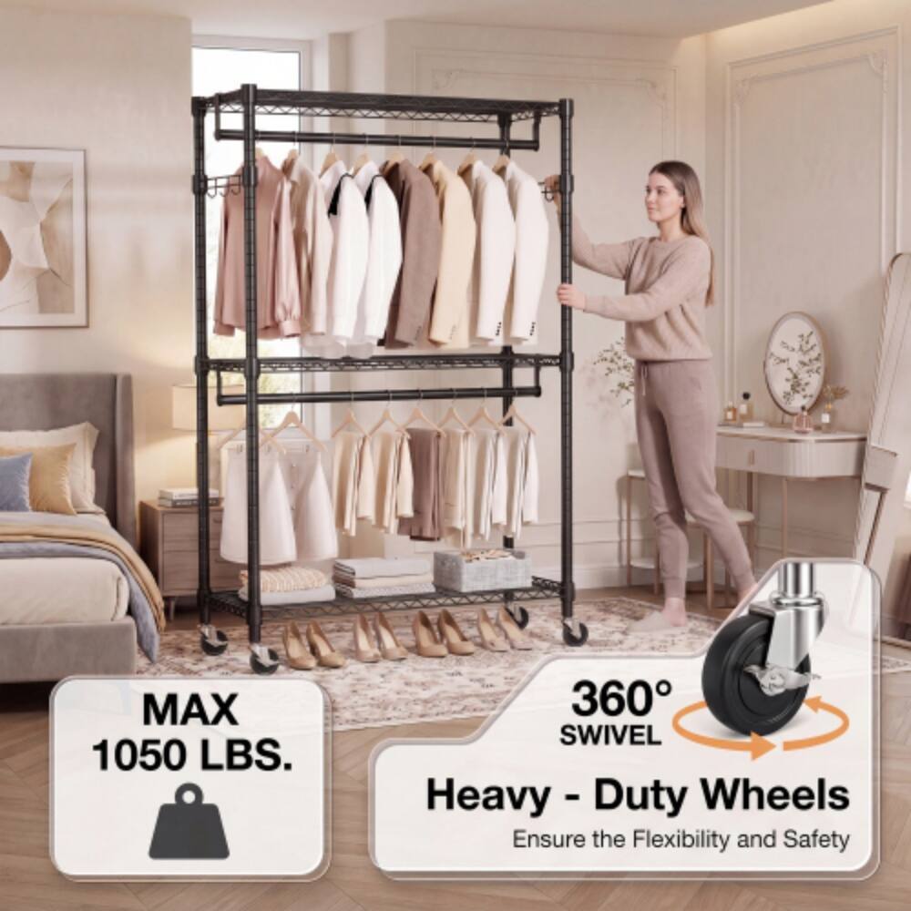 MAX 1050 LBS.  
360° SWIVEL  
Heavy-Duty Wheels  
Ensure the Flexibility and Safety