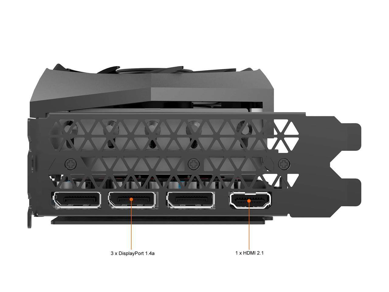 3 x DisplayPort 1.4a  
1 x HDMI 2.1