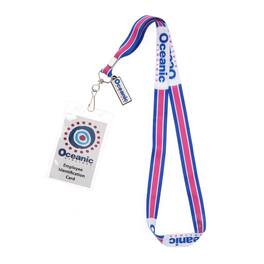 Surreal Entertainment - Lost Oceanic Airlines Lanyard with ID Card & Charm - Blue