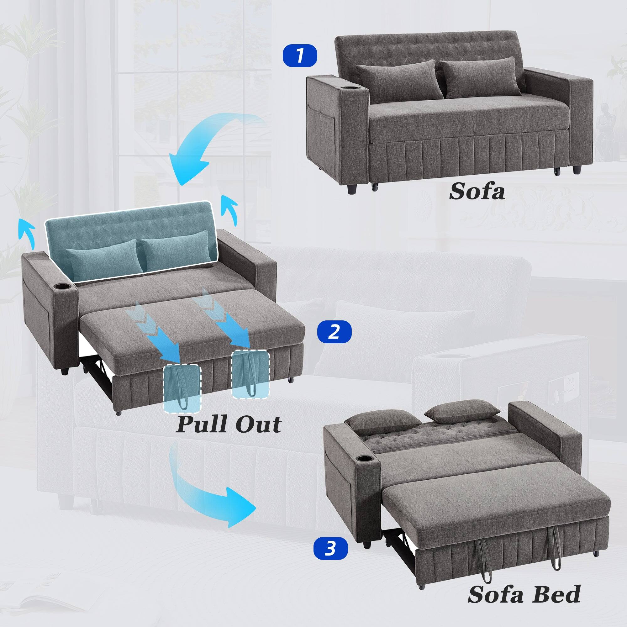 1. Sofa  
2. Pull Out  
3. Sofa Bed