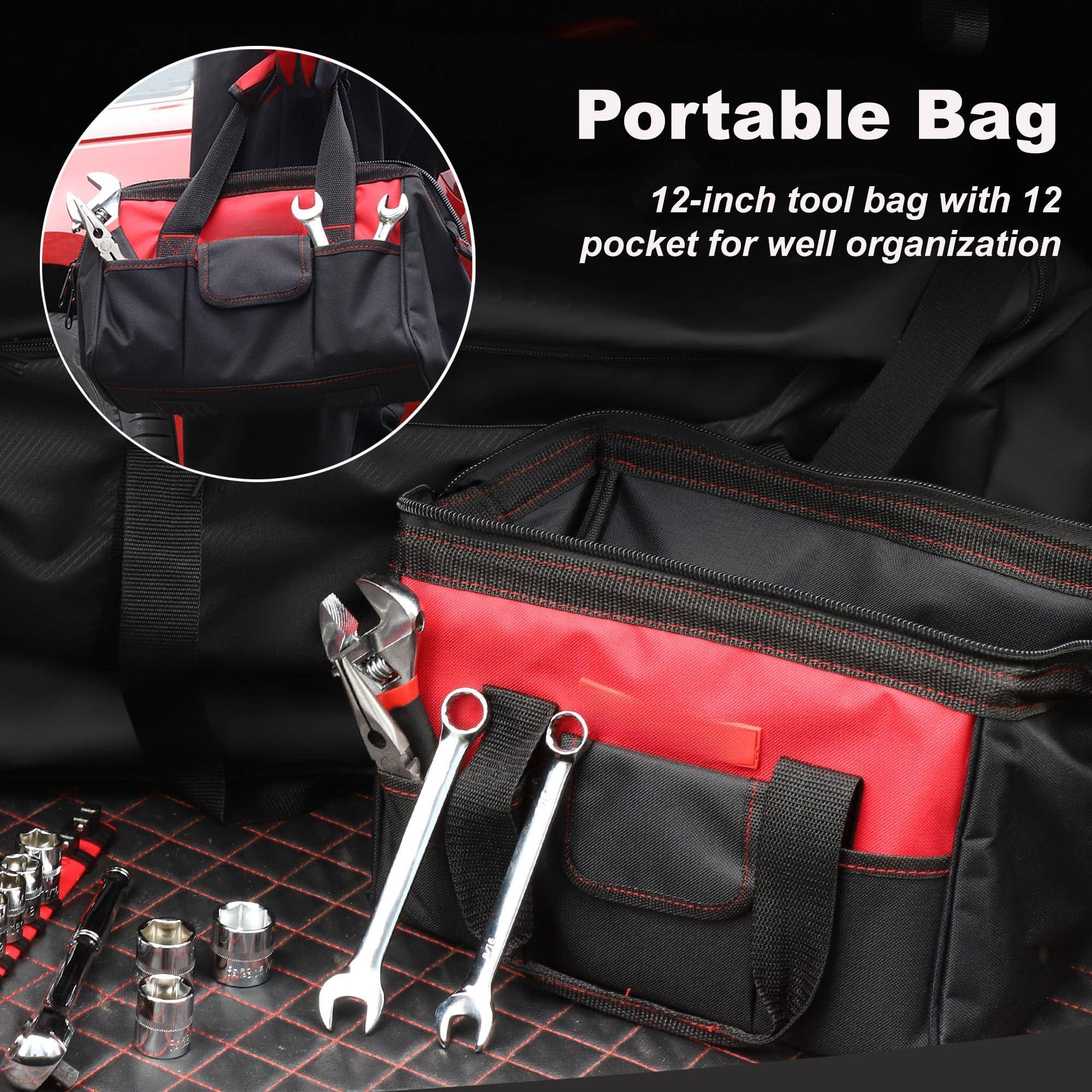 Portable Bag  
12-inch tool bag with 12 pockets for well organization