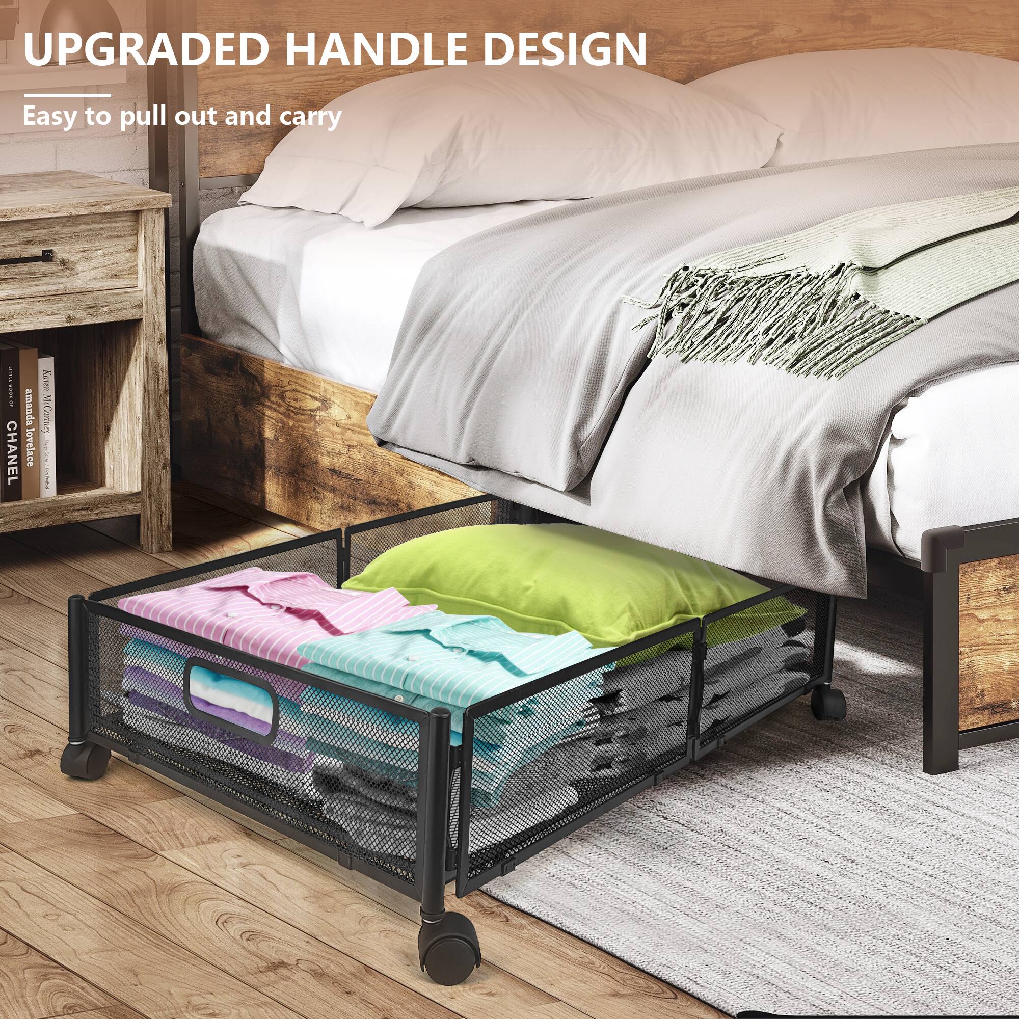 UPGRADED HANDLE DESIGN  
Easy to pull out and carry