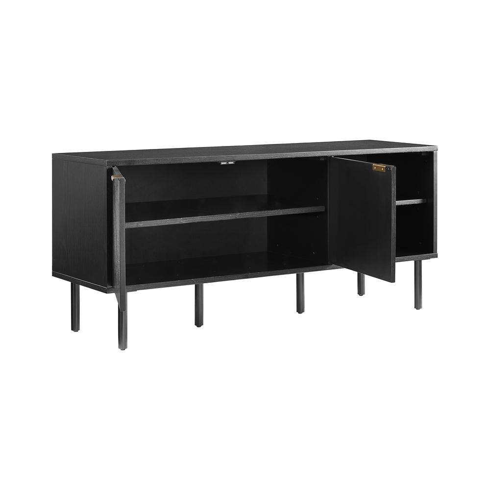 Alt View 1. Crosley Furniture - Brody Record Storage Sideboard - Black.