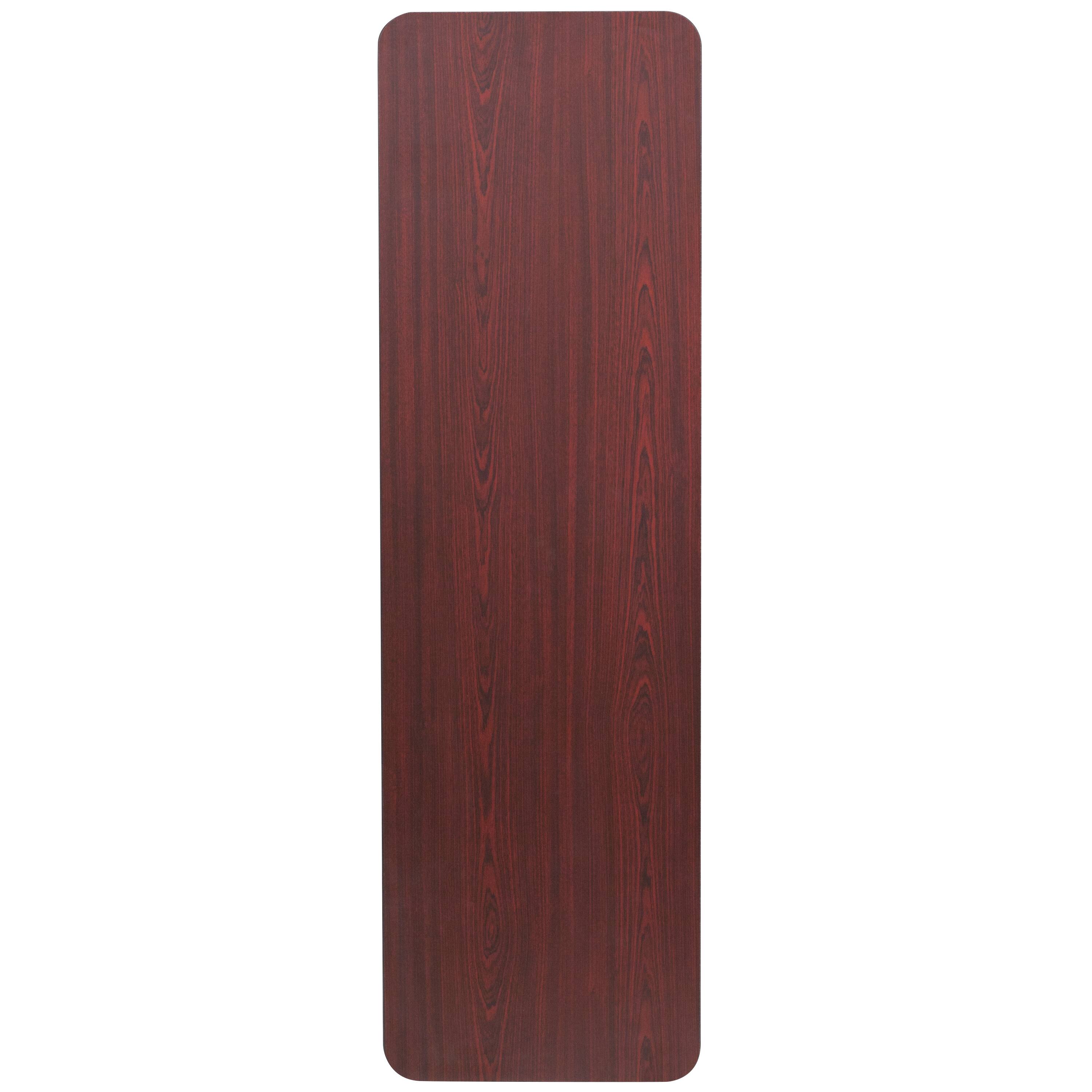 Alt View 17. Alamont Home - 5-Foot Mahogany Melamine Laminate Folding Training Table - Mahogany.