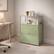 Back. Malletson - 3 Tier Modular Metal Sideboard Storage Cabinet, Modern Grid-Style, for Dining Room, Living Room or Office - Green.