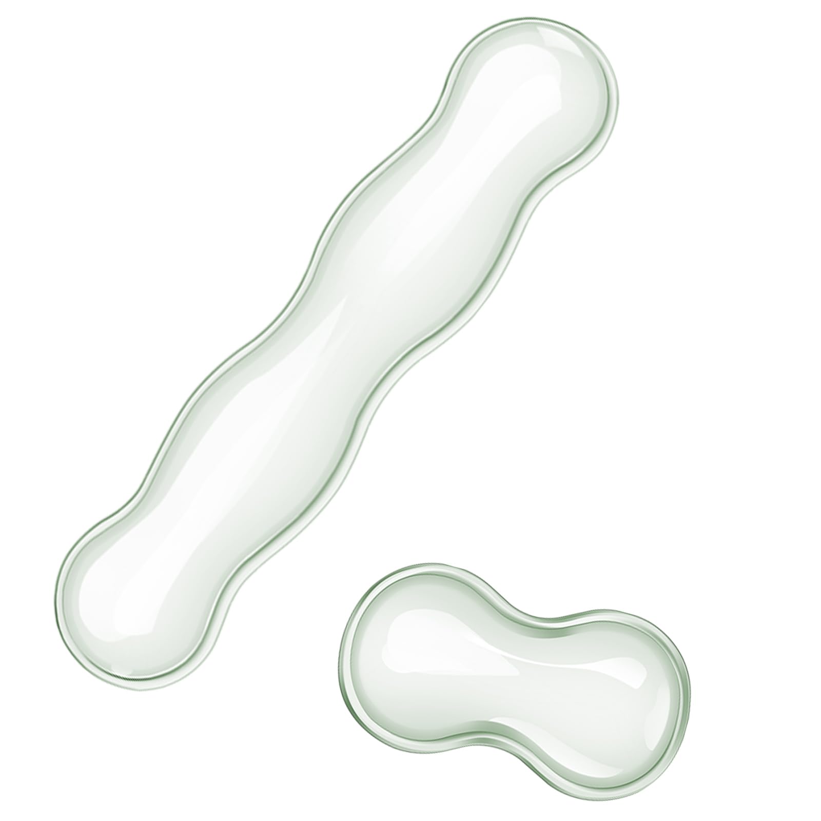 Wavy Transparent Green Set