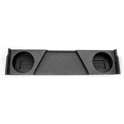 Front. QPower - QPower QBGMC12 2007 HT 12 Inch Subwoofer Enclosure for 2007 to 2013 GMC & Chevy - Charcoal Black.