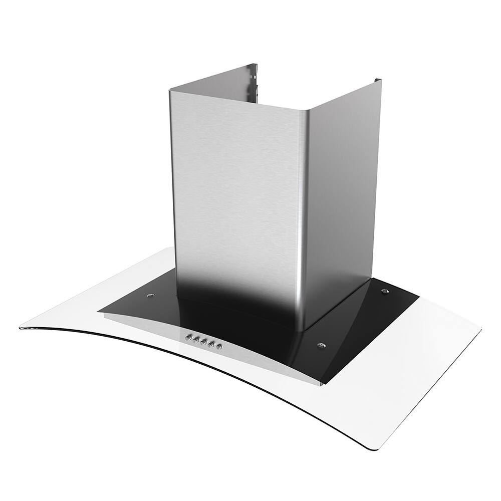 Alt View 5. Streamline - 30 in. Rosmini Ductless Wall Mount 220 CFM Range Hood, Baffle Filters, Push Button Control, LED Lights - Brushed Stainless Steel.