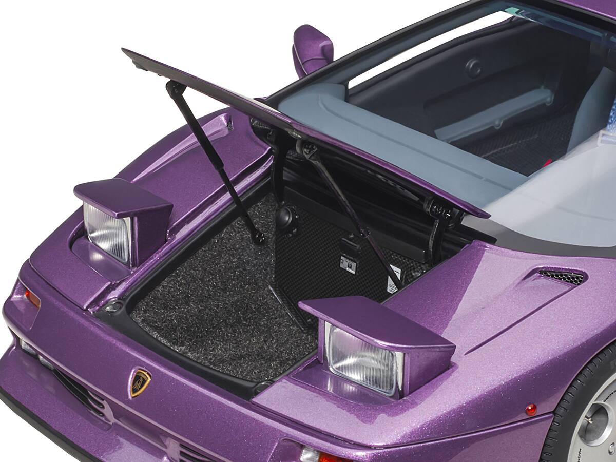 Left. Autoart - Lamborghini Diablo SE30 Viola Purple Metallic 1/18 Model Car by Autoart - Viola Purple Metallic.