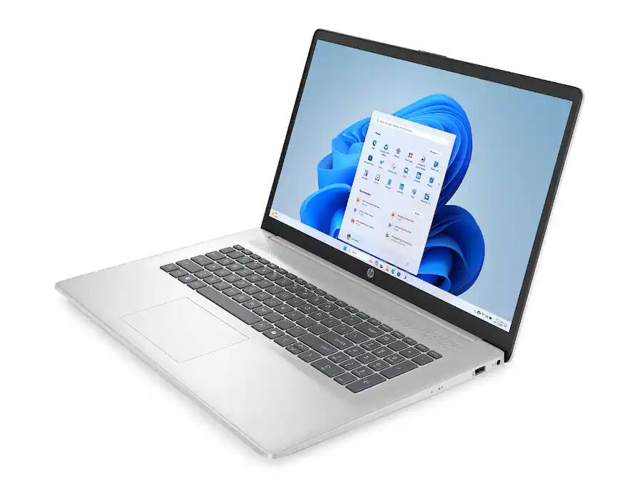 Alt View 3. HP - 17.3" Copilot+ PC FHD Laptop (2025) (Intel Ultra 7-255U, 64GB, 2TB SSD, Backlit Keyboard, Win 11 Pro) w/USB Hub - Natural Silver.